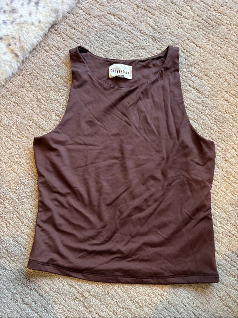 Olive & Oak Chocolate Brown Sleeveless Tank